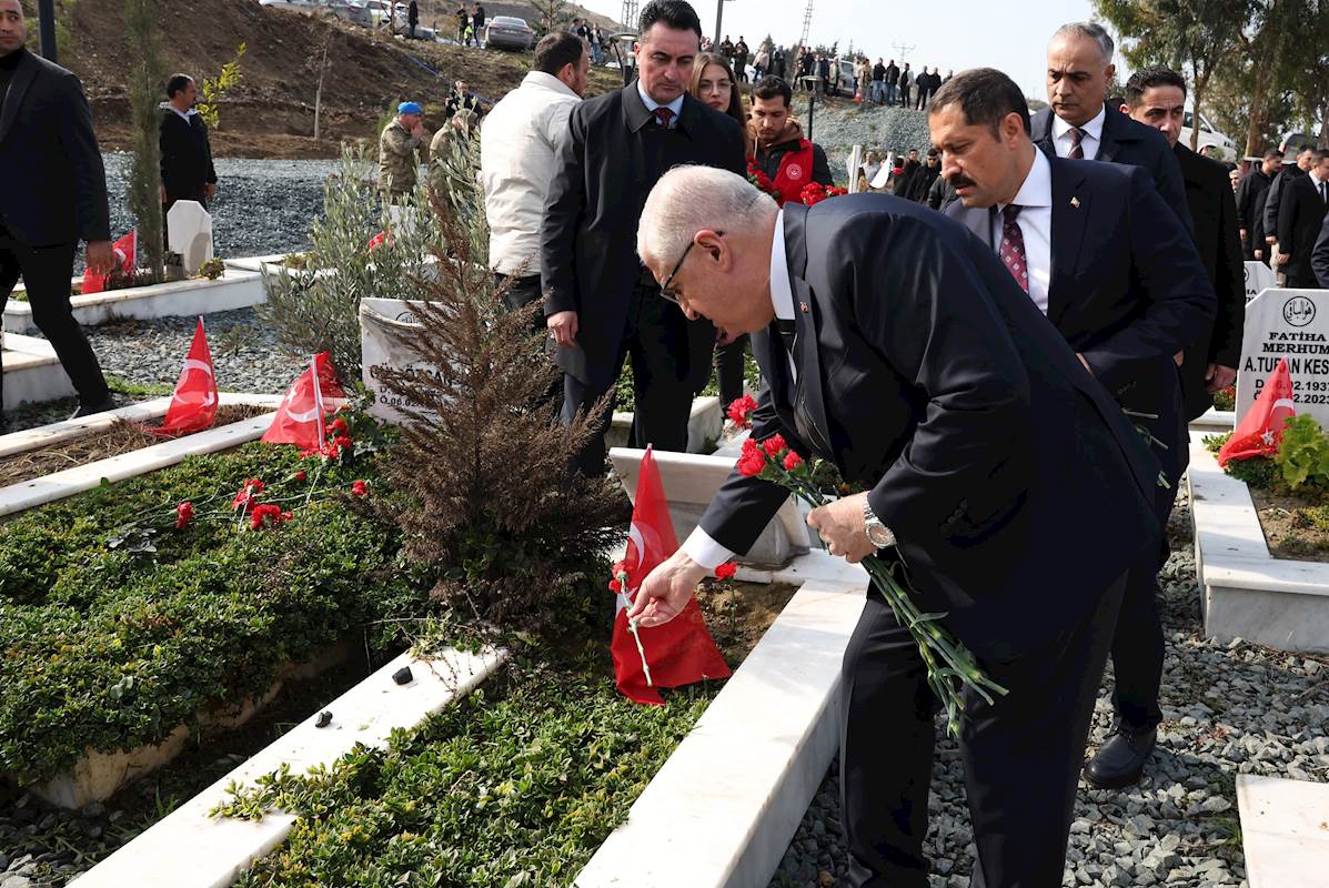 Millî Savunma Bakanı Yaşar Güler, 6 Şubat Depremlerinin Yıl Dönümü Dolayısıyla Hatay’a Gitti