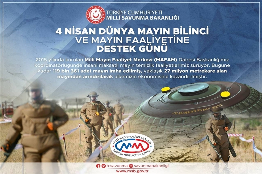 4 Nisan Dünya Mayın Bilinci ve Mayın Faaliyetine Destek Günü