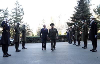 Millî Savunma Bakanı Hulusi Akar, Tacikistan Savunma Bakanı Org. Sherali Mirzo ile Bir Araya Geldi